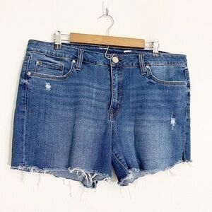 Seven7 Weekend Short Hi-Rise Denim Shorts Women Size 14 Color Blue